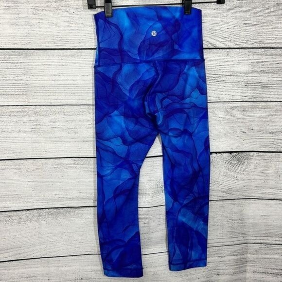 Lululemon Wunder Under Crop Midnight Tulle Multi Size 4 - Picture 2 of 5